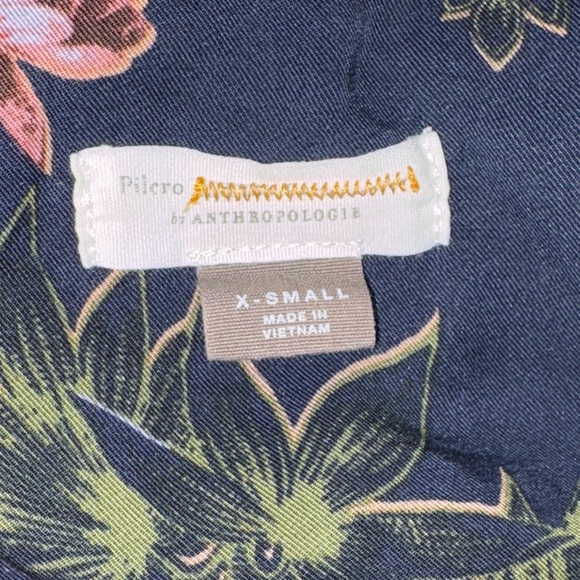 Anthropologie Pilcro Evika Navy Floral Print Oversized Button Down Shirt - XS - Picture 12 of 15